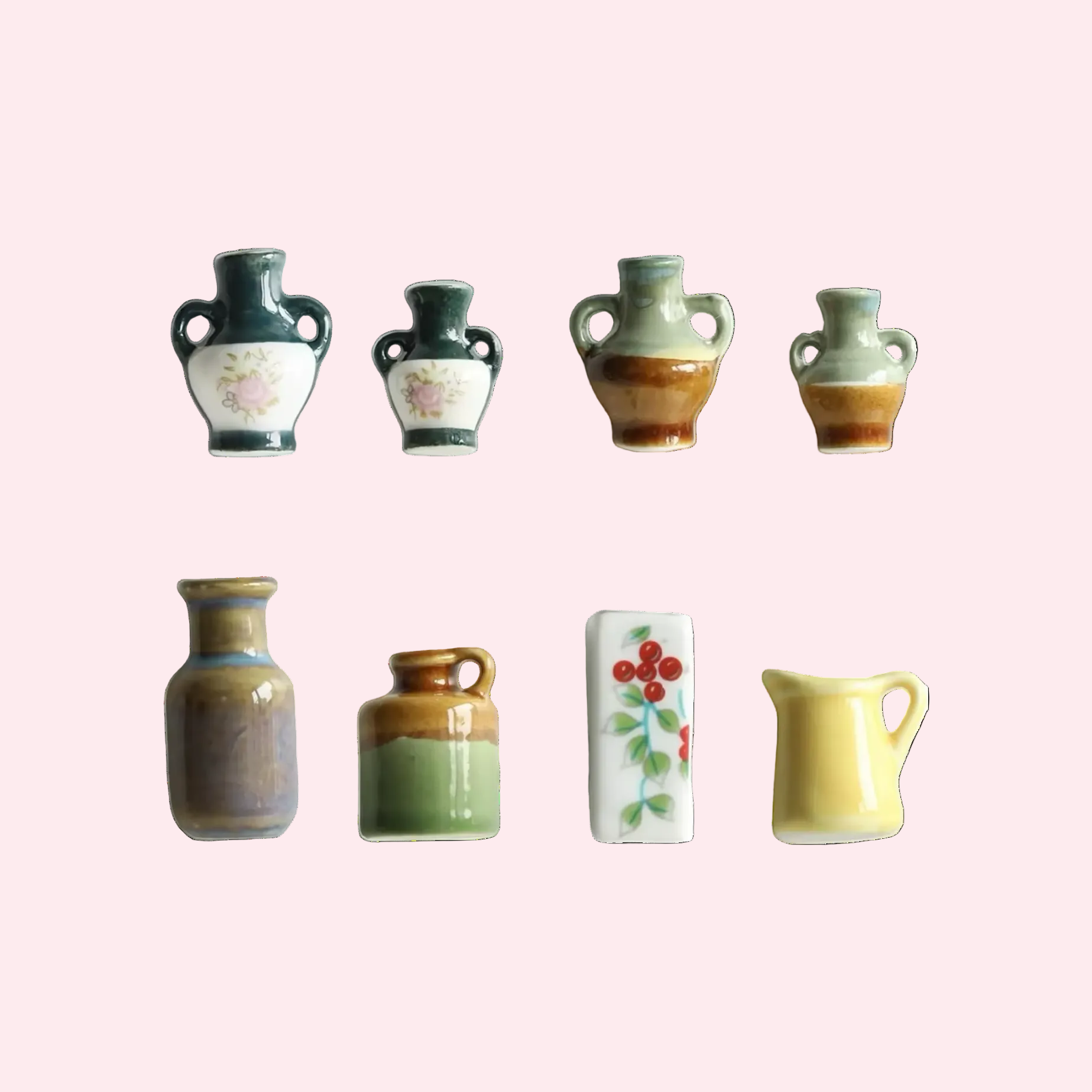 Mini Ceramic Vase Fridge Magnets