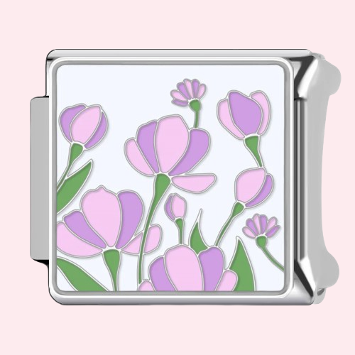 Silver Floral Charms