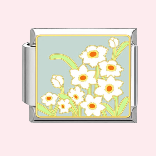 Silver Floral Charms