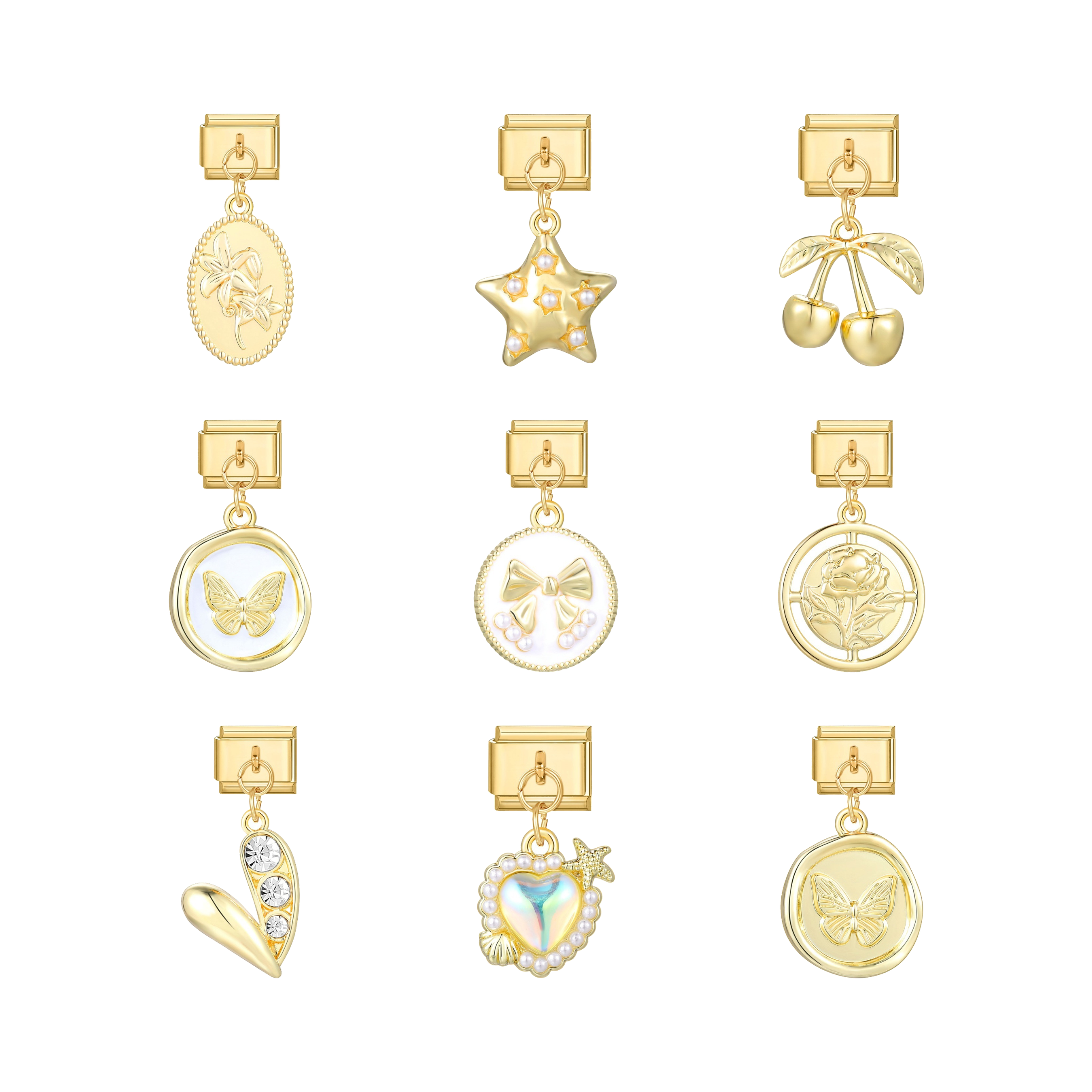 Simple Gold Pendant Charms